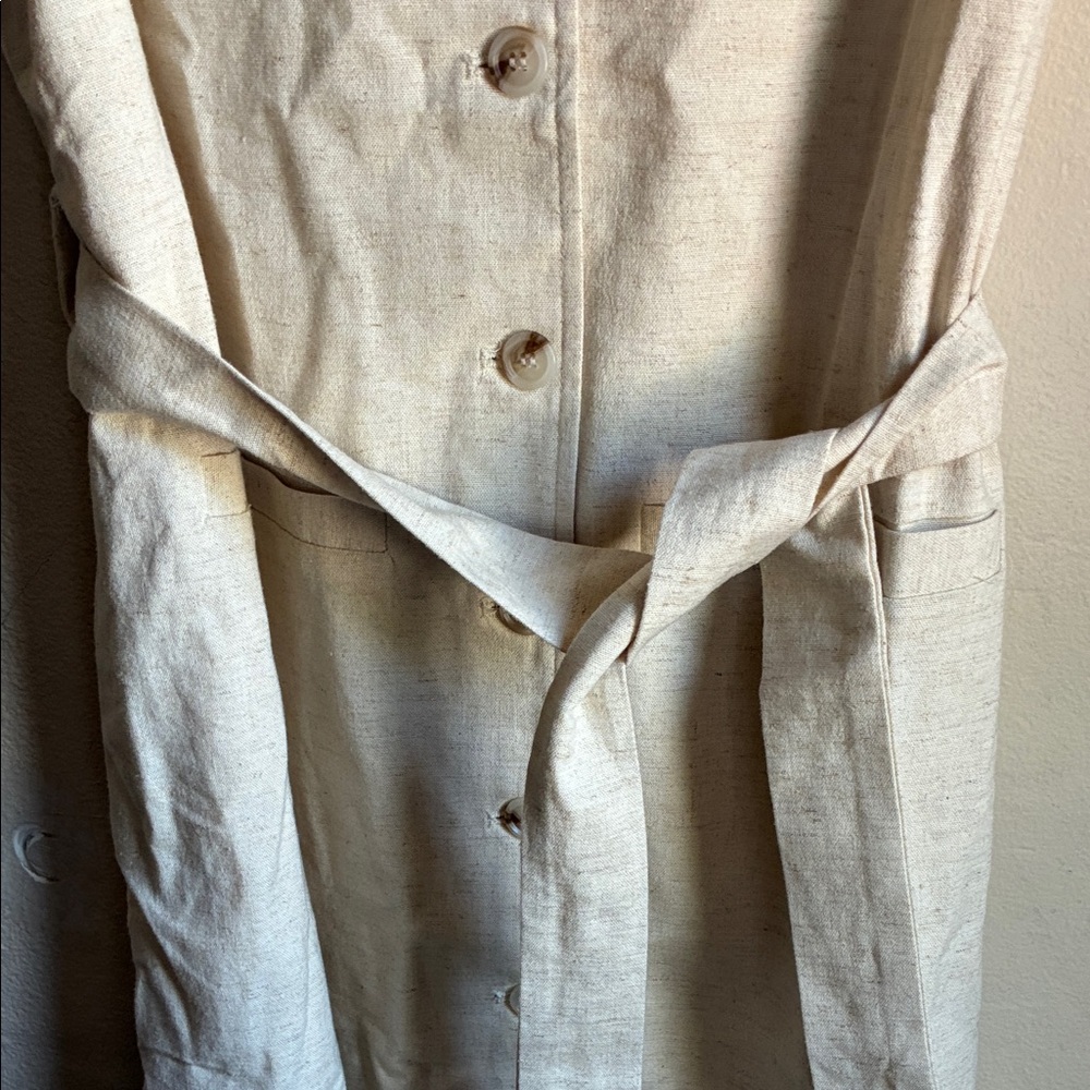 Vince Beige Button-Down Mini Dress - Picture 5 of 8